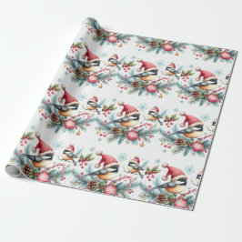 Papel De Regalo Navidades Chickadee