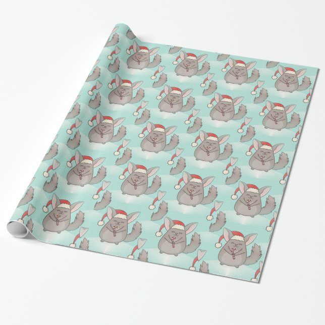 Papel De Regalo navidades chinchillas (Desenrollado)