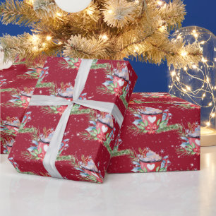Papel De Regalo Navidades Chocolate caliente y copos de nieve