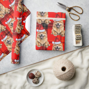 Papel De Regalo Navidades Chow Chow Santa Dog