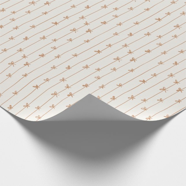 Papel De Regalo Navidades Cinta de Navidades modernos envuelve oro (Esquina)