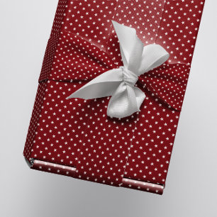 Papel De Regalo Navidades clásicos Burgundy Stars Multi