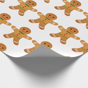 Papel De Regalo Navidades clásicos de pan de jengibre hombre de éx