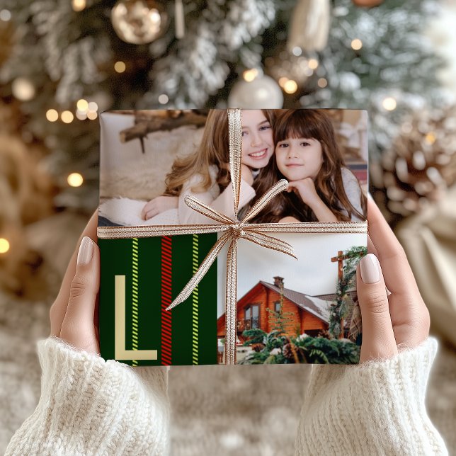 Papel De Regalo Navidades clásicos vacaciones de Collage de fotos  (Subido por el creador)