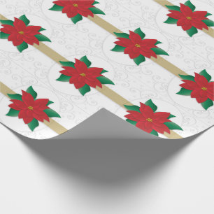 Papel De Regalo Navidades Classy Red Poinsettia parecido a un Grab