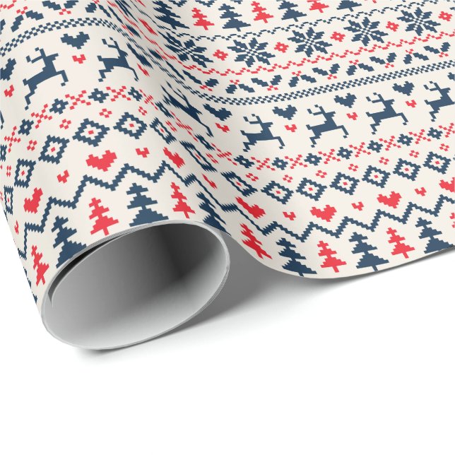 Papel De Regalo Navidades, clima de suéter (Esquina del rollo)