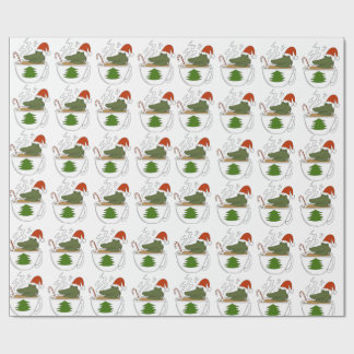 Papel De Regalo Navidades cocodrilos 
