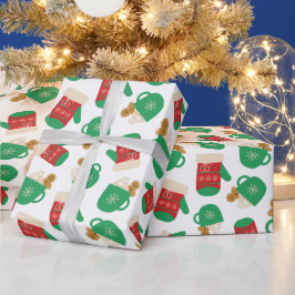 Papel De Regalo Navidades Coffee Latte & Gingerbread Festividad Gl