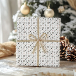 Papel De Regalo Navidades color de agua Minimalista rosa y gris