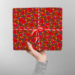 Papel De Regalo Navidades coloridos alumbrado lindo patrón diverti