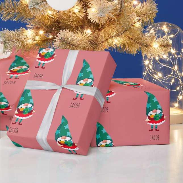 Papel De Regalo Navidades con adornos navideños (Vacaciones)