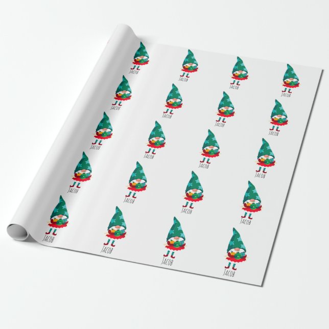 Papel De Regalo Navidades con adornos navideños (Desenrollado)