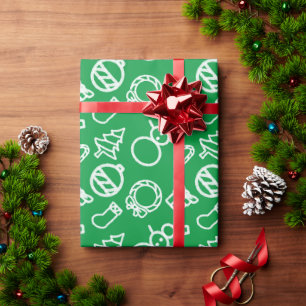 Papel De Regalo Navidades con estilo de Doodle minimalista Element