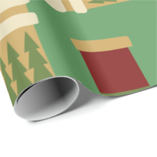 Papel De Regalo Navidades con fondo verde