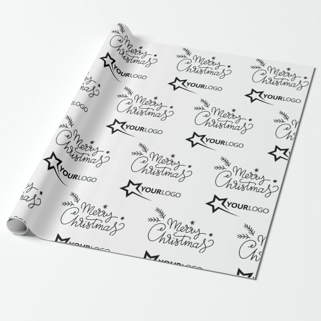 Papel De Regalo Navidades con logotipo de personalizado Business C (Desenrollado)