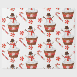 Papel De Regalo Navidades Copo de Snowman