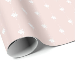 Papel De Regalo Navidades copos de nieve blancos rosados lindo reg
