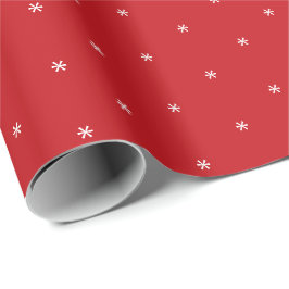 Papel De Regalo Navidades copos de nieve rojos blancos lindo regal