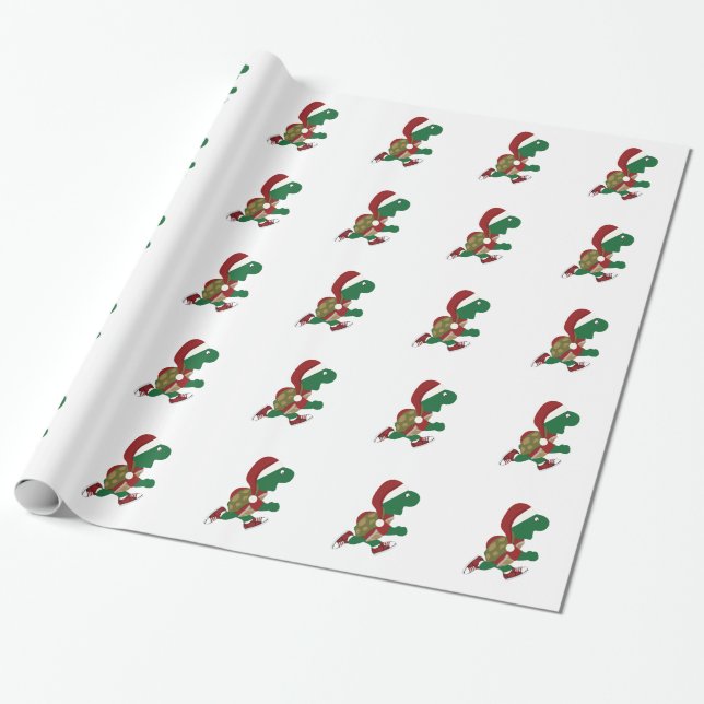 Papel De Regalo Navidades corriendo tortuga (Desenrollado)