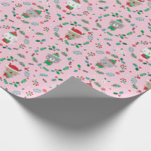 Navidades cortos de flores de animales rosados