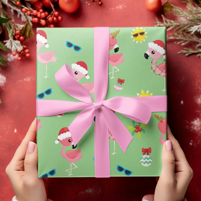 Papel De Regalo Navidades cortos Flamingo Tropical (Subido por el creador)