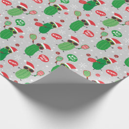 Papel De Regalo Navidades cortos se mueven en gris claro