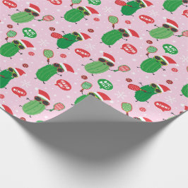 Papel De Regalo Navidades cortos se mueven en rosa claro