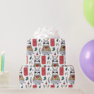 Papel De Regalo Navidades Cosy Winter Sloth Cute Patrón Moderno