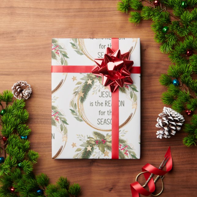 Papel De Regalo Navidades cristianos citan la temporada de motivos (Regalo de vacaciones)