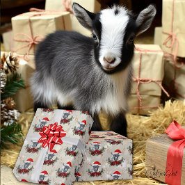 Papel De Regalo Navidades Cuadros Cabra Pigmy Niño Floral Vela Peq