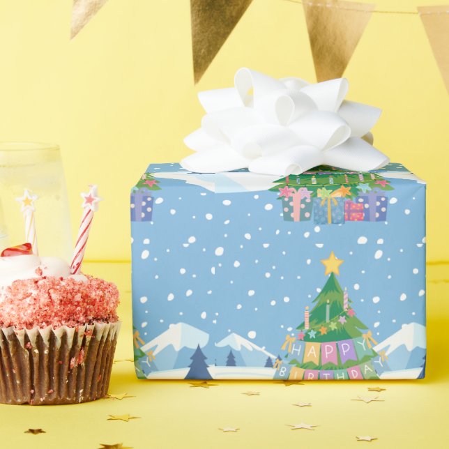 Papel De Regalo Navidades Cumpleaños Wrapping Paper Dic 25 Regalo (Fiesta de cumpleaños )