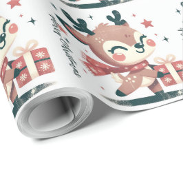 Papel De Regalo Navidades Cute cajas de regalo de reno
