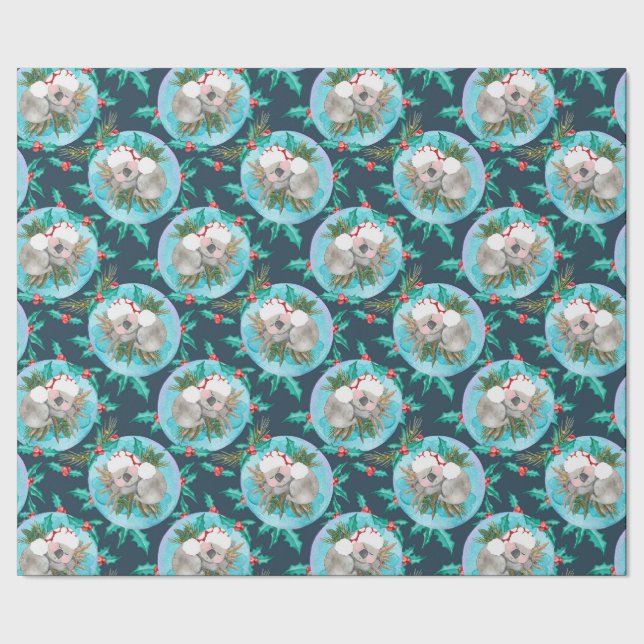 Papel De Regalo Navidades Cute Koala Dreamtime Blue (Costura)