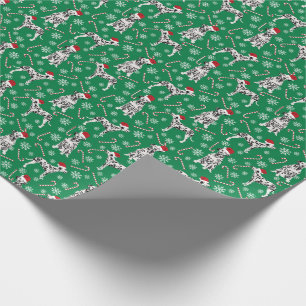 Papel De Regalo Navidades Dalmatian Dog Santa Paws