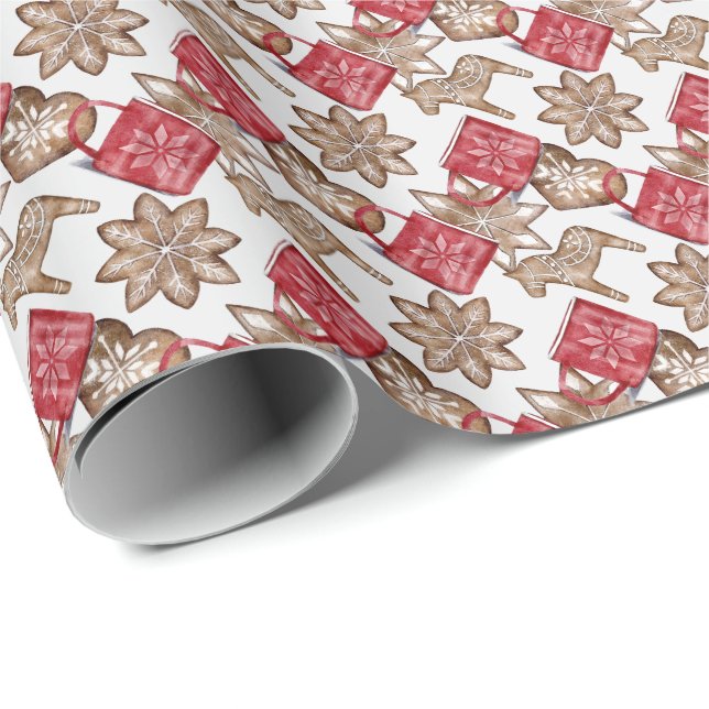 Papel De Regalo Navidades daneses de cocina e hipoglucemia (Esquina del rollo)