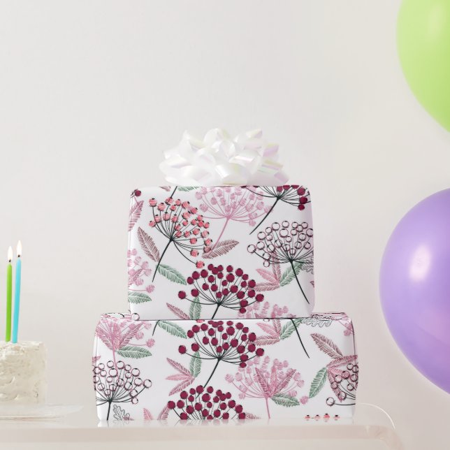 Papel De Regalo Navidades de acuarela Berries Foliage Country Art (Regalos de fiesta)