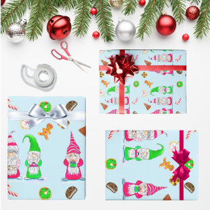 Papel De Regalo Navidades de acuarela nómadas con cookies