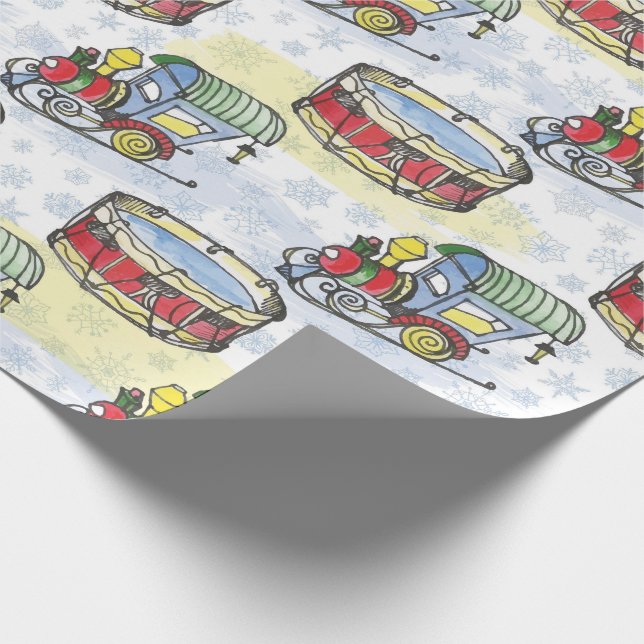 Papel De Regalo Navidades de acuarela trenzados a mano (Esquina)