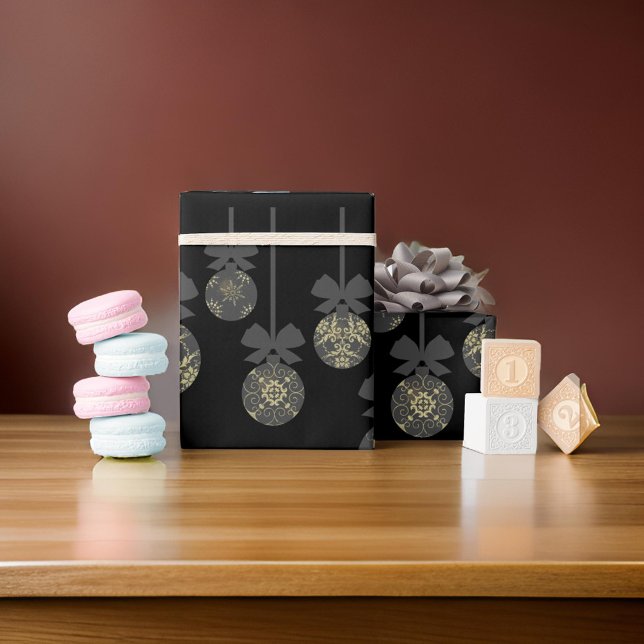 Papel De Regalo Navidades de adornos de bombilla gris envolver pap (Subido por el creador)