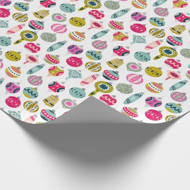 Papel De Regalo Navidades de adornos de época (Esquina)