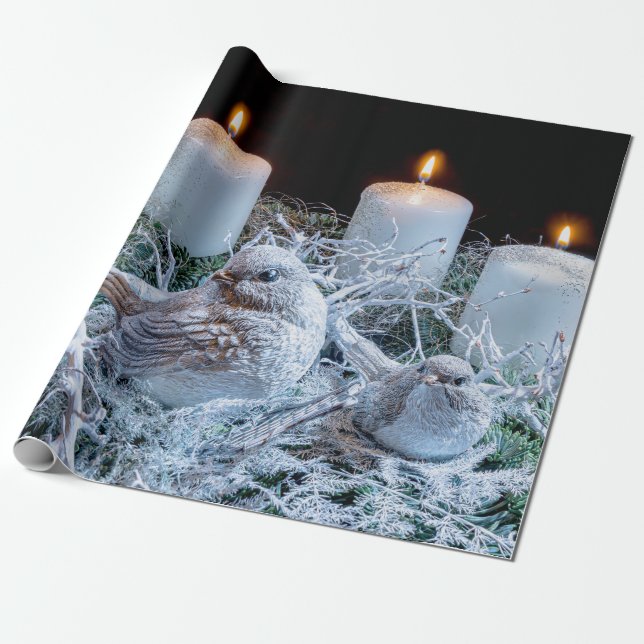 Papel De Regalo Navidades de Advent Wreath (Desenrollado)