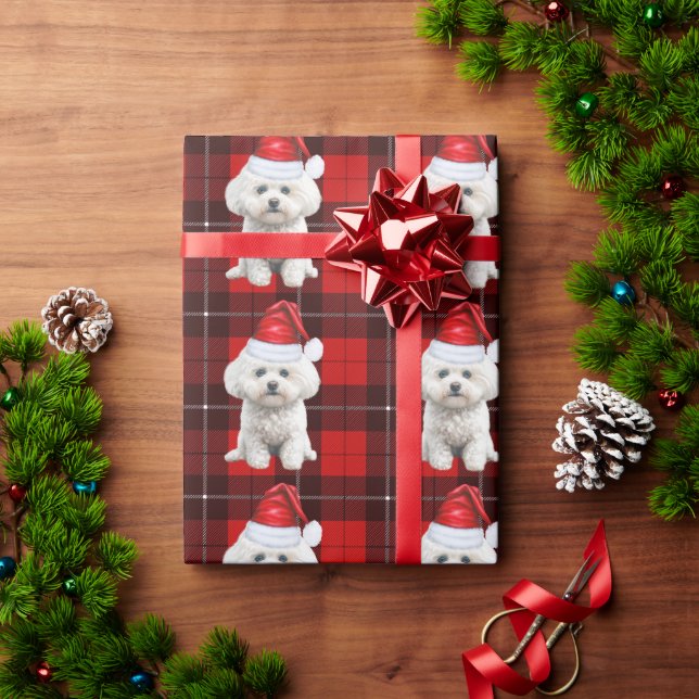 Papel De Regalo Navidades de algodón de perro de cola roja (Regalo de vacaciones)