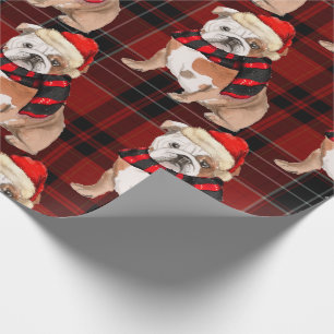 Papel De Regalo Navidades de amantes de los perros de Bulldog ingl