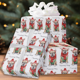 Papel De Regalo Navidades de amantes de los perros personalizados 