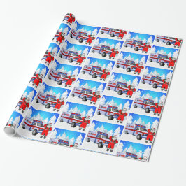 Papel De Regalo Navidades de ambulancia de Santa EMS