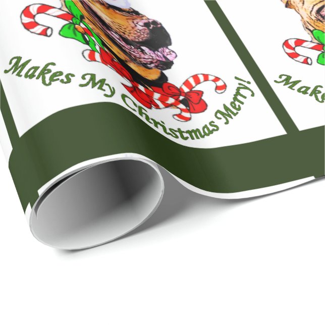 Papel De Regalo Navidades de American Pit Bull Terrier (Esquina del rollo)