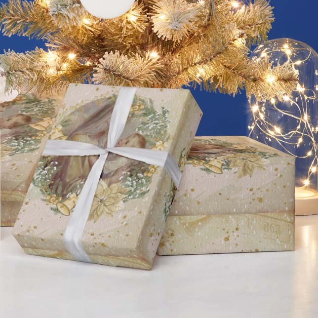 Papel De Regalo Navidades de Ángel Madre e hijo (Vacaciones)
