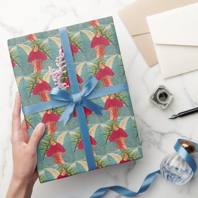 Papel De Regalo Navidades de ángeles de época Natividad tradiciona (Regalar)