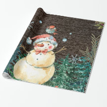 Navidades de Animales Cute Snowman y Woodland