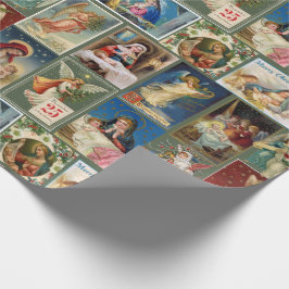 Papel De Regalo Navidades de Antigüedad tarjetas Niño Jesús Angels